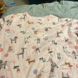cuddl buds dog print pj shirt